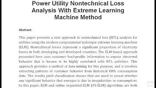 Power Utility Nontechnical Loss Analysis With Extreme Learning Machine Method