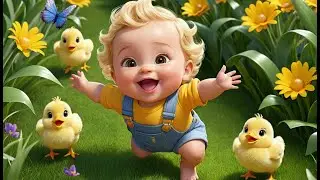 🐥🦋 Baby Chicks Chasing Butterflies 🌸🎶 | Fun Action & Learning Song for Toddlers