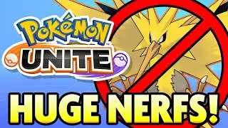 ZAPDOS NERFED! Huge Balance Patch to POKEMON UNITE!