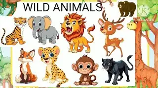 Wild Animals for Kids / Learn wild animals in English #animals @Breezekids