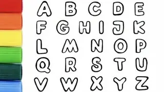 How to Draw English Alphabets for Kids | A to Z Easy Drawing for Beginners
