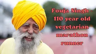 10 km race 101 year old vegetarian. 10-и км забег 101-летнего вегетарианца. फ़ौजा सिंह.