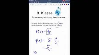 MaDu: 8. Klasse, Funktionsgleichung bestimmen