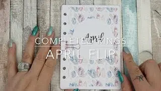 APRIL 2018 COMPLETED FLIP | PERSONAL WIDE RINGS WEEK ON 4 PAGES