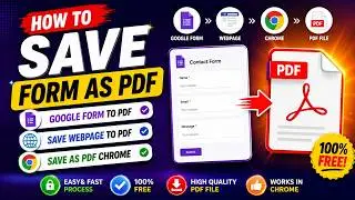 How to save form as pdf | google form to pdf | save webpage to pdf | save as pdf chrome | TechEasy