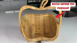 Collapsible Natural Bamboo Fruit Basket