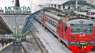 Из окна электрички - Москва - Монино, зима 2019