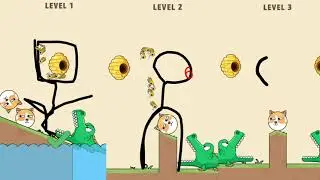 SAVE THE DOGE & 🐩🐝🐝CROCODILE LEVEL 1 2 3 COMPLETELY ( Android & Ios )