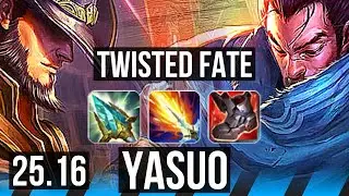 TWISTED FATE vs YASUO (MID) | KR Master | 25.16