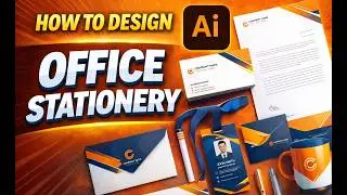 Adobe Illustrator Office Stationery Design | Step-by-Step for Beginners
