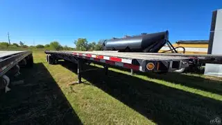 2016 Fontaine 48ft Flatbed Trailer - Wood Floor, Tandem Sliding Axle, Toolbox
