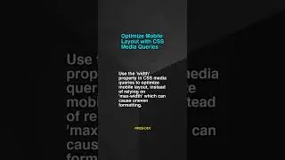 Optimize Mobile Layout With Cs