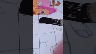um desenho 🩺Chopper🩺 em quatro partes (parte 3) #drawing #onepiece