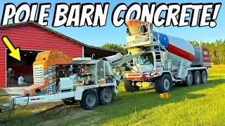 How To Pour A Pole Barn Concrete Floor WITH DRAIN!