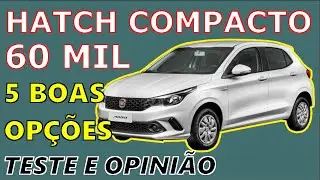 Melhores Carros at&eacute; R$ 60 Mil - HATCH COMPACTO - 5 Boas Op&ccedil;&otilde;es em 2025 - Pontos Positivos/Negativos.