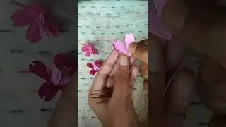 Paper Cherry Blossom Flower| Flower making|#shortvideo #bangladeshivlog #easy #shorts