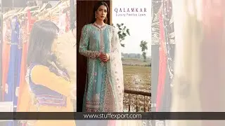 Shree Fabs Qalamkar Luxury Festive Lawn Pakistani Suits Catalog