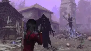 RE4 Separate Ways Black Robe Second Encounter Hardcore PS5 Raytracing Hair Strands HDR