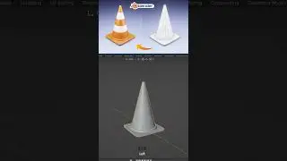 Traffic Cone 3D Design in Blender #blender #3dmodelling  #productdesign #Trafficcone  #3d #cone3d