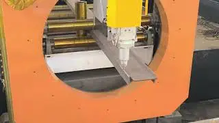 Laser steel cutting machine for channel steel interlocking cutting