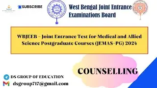 Joint Entrance Test for Medical and Allied Science Postgraduate Courses (JEMAS-PG) 2024 Counselling