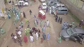 Aerial View of Cultural Burial Procession | Drone Footage of Church Undertaker Dance.