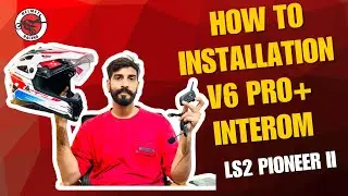 V6 pro+ intercom installation in Ls2 pioneer 2 full explanation video.#intercom, #Ls2, #Helmetracing