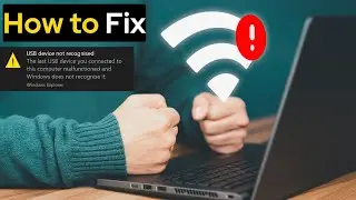 How to fix USB Device not Recognised | usb not working | Windows 10 | Windows 11