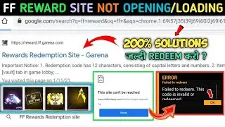FF Reward Site Not Opening Problem | Reward Redemption Site Not Working Problem | Failed To Redeem