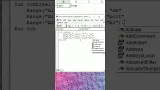 How to combine two cells of text into one using VBA | Visual Basic Application