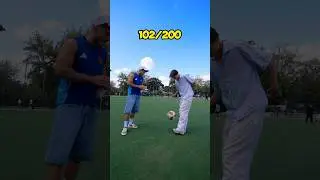 Wie oft kannst du einen Fußball jonglieren? 🔥 #fußball #fussball #challenge