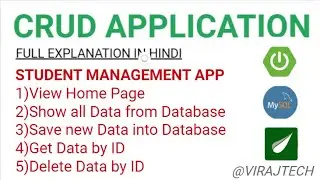 Student Management System Project using #spring_boot #mysql, #html, #bootstrap , #thymeleaf in Hindi