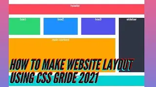 CSS Grid Project  Create Website Layout Only Using CSS GRID#css