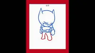 How to draw Chibi Super Hero Batman #batman #shorts #chibi