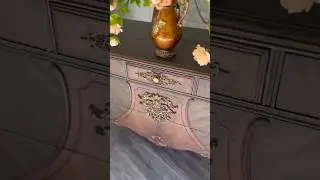 Easy DIY Furniture Appliqu&eacute;s By Redesign | Elegant Vintage Dresser Transformation With Decor Poly