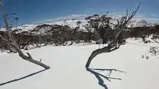 Perisher Valley - North Perisher - Devils Playground Area to Pleasant Valley Sept 5 2025   Tree Run