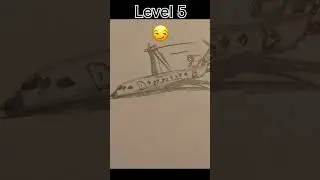 Level 1-8 plane drawing (watch till the end) #shorts #drawing #planes #ryanair #subscribe
