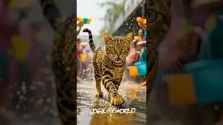 Co&rsquo;s Thailand Songkran Festival #ai #cat #funnyvideo #cute #animals #adventure #songkran #water