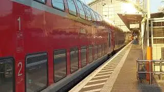 (UHD) Diesellok 245 016 mit Doppelstockwagen als RB34 nach Glauburg-Stockheim am Frankfurter Hbf