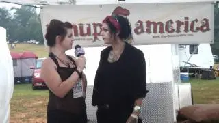 Danielle Colby interviewed by Pinup America's Rachel Dee at the 2011 Muddyroots Music Festival