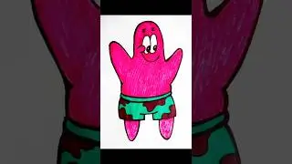 Patrick Star Drawing | Funny SpongeBob Character Art for Kids#shorts