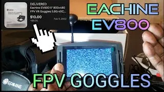 $18&deg;&deg; Eachine EV800 FPV VR Goggles Unboxing