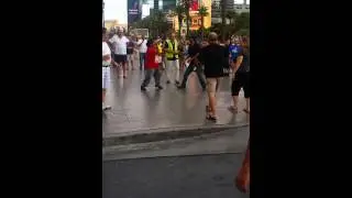 Fight on Las Vegas Strip