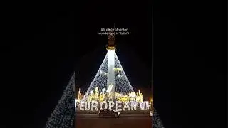 Walking Through New Year Tbilisi ✨#shorts #shortsfeed #georgia #tbilisi #travel #newyear #winter