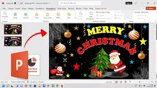 Christmas Day 2025 Animation in MS Powerpoint | How to Make Christmas Day Presentation in Powerpoint