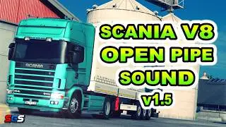 |ETS2 1.58| Scania V8 Open Pipe Sound SJ Concept v1.5