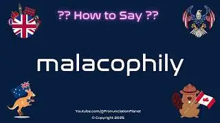 🐚 🐌 How to Pronounce malacophily? (CORRECTLY) | Pronunciation Planet