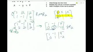 Linear Algebra: Row Operations, Gaussian Elimination