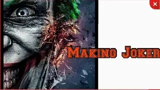 Drawing realastic jocker with graphite and pencil color