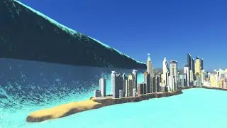 500.0 Tsunami Destruction | Cities Skylines Tsunami #253
